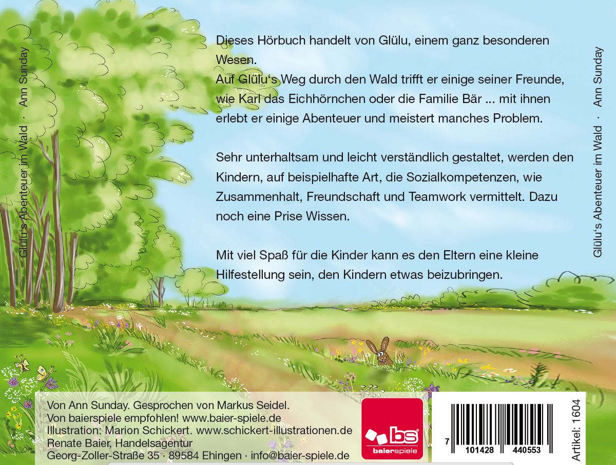 Glülu´s Abenteuer im Wald - CD - Hörgeschichte f. Kinder ab 4 Jahre